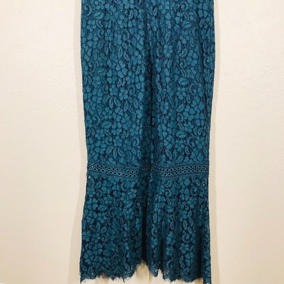 Bardot Blue Midi Length Cocktail Lace Dress - Picture 8 of 15